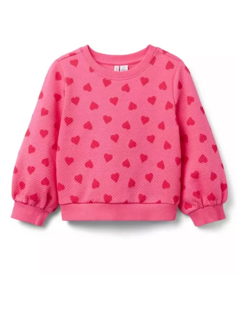 EUC Janie and Jack Heart Quilted Sweatshirt